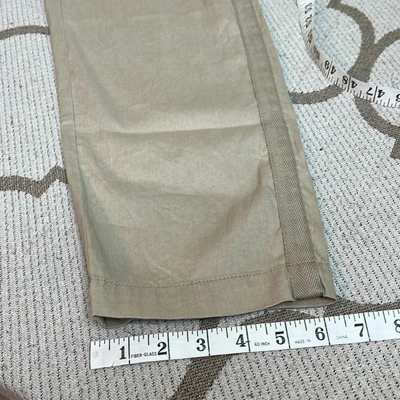 🤍Chico’s Casual linen blend Embellished Utility Crop Pants, XS/2 - Picture 10 of 17